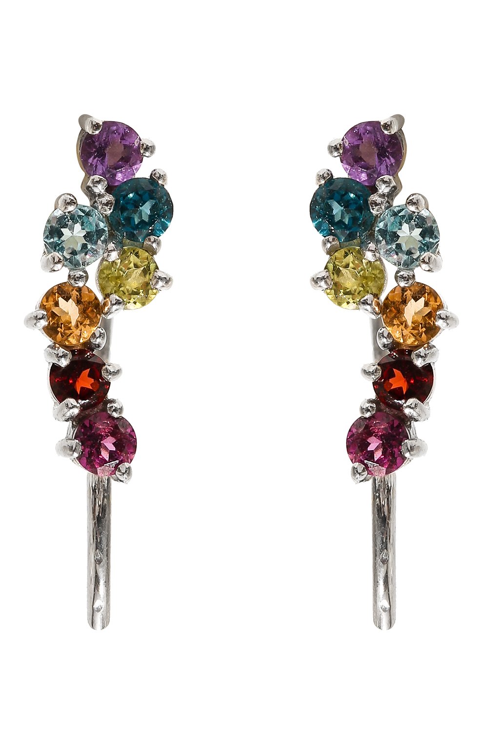 Женские серьги SECRETS JEWELRY разноцветного цвета, арт. СРСС00905 | Фото 1 (Материал: Серебро)