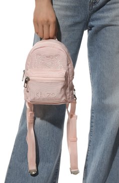 Женский рюкзак kampus mini KENZO светло-розового цвета, арт. FA65SF301F20 | Фото 2 (Размер: mini; Ремень/цепочка: На ремешке; Материал: Текстиль)