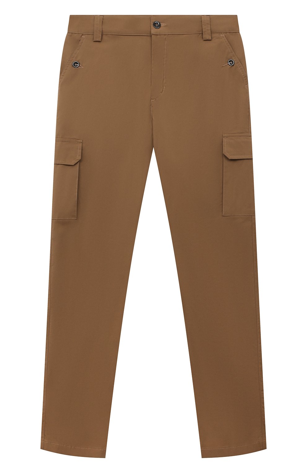 Детские хлопковые брюки PAOLO PECORA MILANO светло-коричневого цвета, арт. PP3299/6-12 | Фото 1 (Случай: Повседневный; Материал сплава: Проставлено; Нос: Не проставлено; Материал внешний: Хлопок)