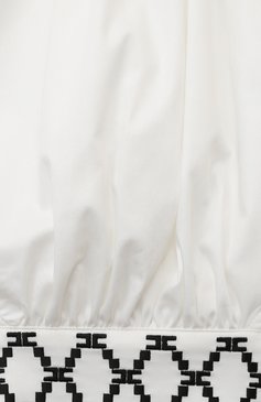 Детское хлопковая блузка ELISABETTA FRANCHI LA MIA BAMBINA кремвого цвета, арт. EFCA173/CA248/BE016/4A-8A | Фото 3 (Рукава: Длинные; Случай: Повседневный; Материал сплава: Проставлено; Нос: Не проставлено; Материал внешний: Хлопок; Драгоценные камни: Проставлено)