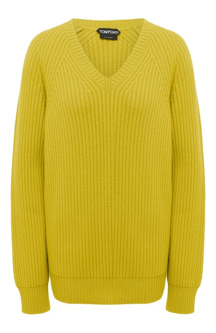 Женский кашемировый свитер TOM FORD желтого цвета по цене 207000 руб., арт. MAK1048-YAX294 | Фото 1