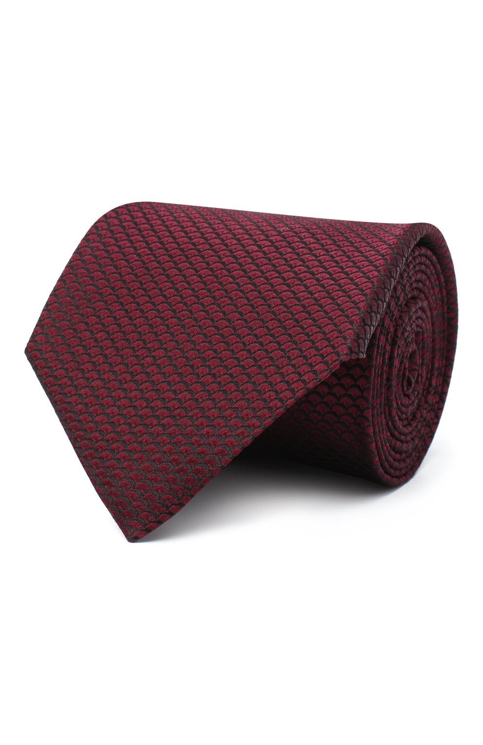 Мужской шелковый галстук ZEGNA бордового цвета, арт. Z8D73/1UM | Фото 1 (Принт: С принтом; Материал: Тексти�ль, Шелк; Материал сплава: Проставлено; Нос: Не проставлено)