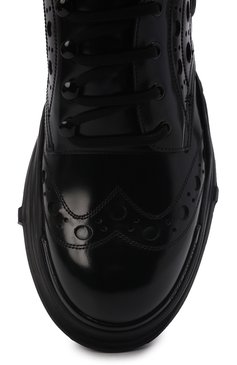Мужские кожаные ботинки DOLCE & GABBANA черного цвета, арт. A10701/AQ380 | Фото 6 (Мужское Кросс-КТ: Ботинки-обувь; Материал внутренний: Натуральная кожа; Материал сплава: Проставлено; Материал утеплителя: Без утеплителя; Подошва: Массивная; Драгоценные камни: Проставлено; Длина стельки: 25,3, 25,7, 26,1, 26,5, 26,9, 27,3, 27,7, 28,1, 28,5, 29,3, 30,1)