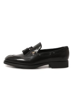 Мужские кожаные лоферы TOD’S черного цвета, арт. XXM41K0FZ71LYG/B999 | Фото 4 (Материал внутренний: Натуральная кожа; Стили: Классический)
