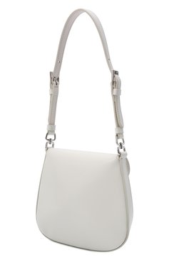 Женская сумка cleo PRADA белого цвета, арт. 1BH188-ZO6-F0009-HOM | Фото 4 (Сумки-технические: Сумки через плечо; Материал: Натуральная кожа; Размер: mini; Ремень/цепочка: На ремешке)