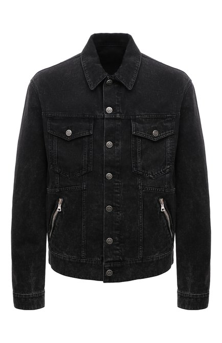 Мужская джинсовая куртка BALMAIN темно-серого цвета по цене 145500 руб., арт. XH1TC150/DB67 | Фото 1