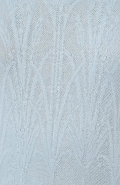 Женское платье из вискозы и хлопка MAISON KALEIDOSCOPE голубого цвета, арт. 042-014/14CV-03 | Фото 5 (Случай: Повседневный; Кросс-КТ: Трикотаж; Материал сплава: Проставлено; Материал внешний: Хлопок, Вискоза; Длина Ж (юбки, платья, шорты): Миди; Драгоценные камни: Проставлено; Рукава: 3/4; Женское Кросс-КТ: Платье-одежда; Стили: Кэжуэл)