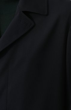 Мужской шерстяной плащ BRIONI темно-синего цвета, арт. S0P20L/P7AW9 | Фото 5 (Мужское Кросс-КТ: Плащ-верхняя одежда, Верхняя одежда; Материал внешний: Шерсть; Рукава: Длинные; Длина (верхняя одежда): До колена; Материал сплава: Проставлено; Стили: Классический; Материал подклада: Синтетический материал; Ювелирные украшения: Назначено; Драгоценные камни: Проставлено)