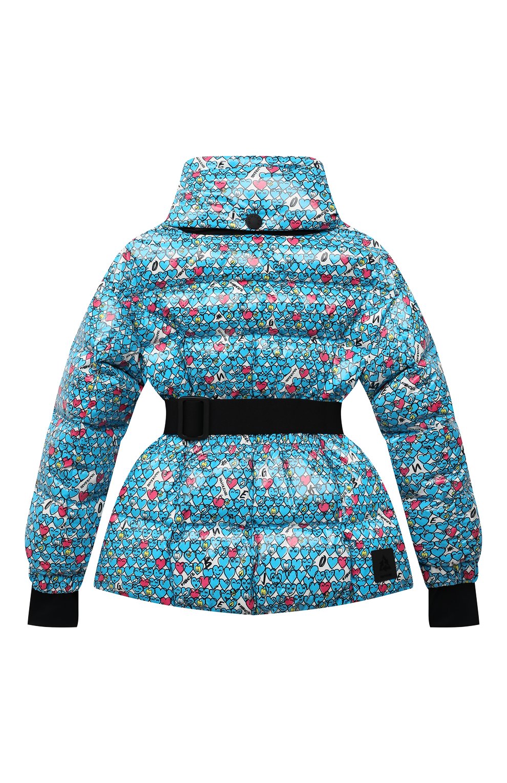 Детская пуховая куртка MONCLER голубого цвета, арт. G2-957-1A54V-10-595GB/4-6A | Фото 2 (Кросс-КТ: Зима; Девочки Кросс-КТ: Пуховик-верхняя одежда; Рукава: Длинные; Материал внешний: Синтетический материал; Материал сплава: Проставлено; Материал подклада: Синтетический материал; Драгоценные камни: Проставлено; Материал утеплителя: Пух и перо; Ростовка одежда: 4 года | 104 см, 5 лет | 110 см, 6 лет | 116 см)
