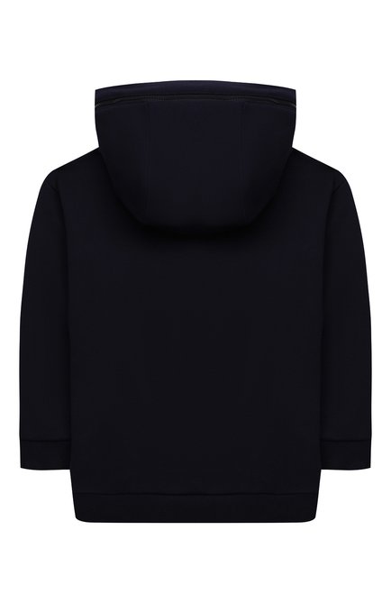Детский хлопковая толстовка FENDI темно-синего цвета, арт. JMH151/AG3N/3A-6A | Фото 2 (Рукава: Длинные; Материал внешний: Хлопок; Мальчики Кросс-КТ: Толстовка-одежда; Ростовка одежда: 4 года | 104 см, 5 лет | 110 см, 6 лет | 116 см)