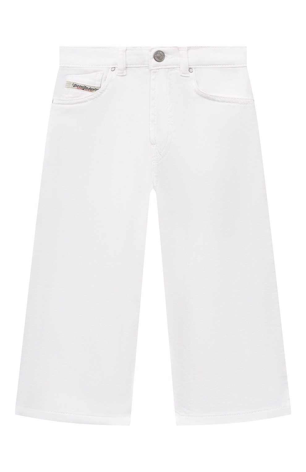Детские джинсы DIESEL белого цвета, арт. J01275/KXBGZ | Фото 1 (Детали: Однотонный; Материал внешний: Хлопок)