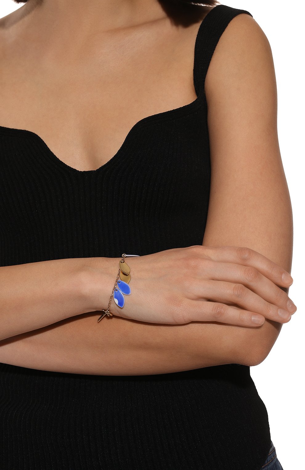 Женский браслет ISABEL MARANT голубого цвета, арт. BR0710-22P005B | Фото 2 (Материал: Металл)