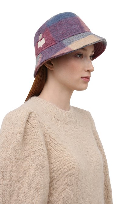 Женская панама ISABEL MARANT розового цвета, арт. CU0026-22P030A/HALEY | Фото 2 (Материал: Текстиль, Синтетический материал)