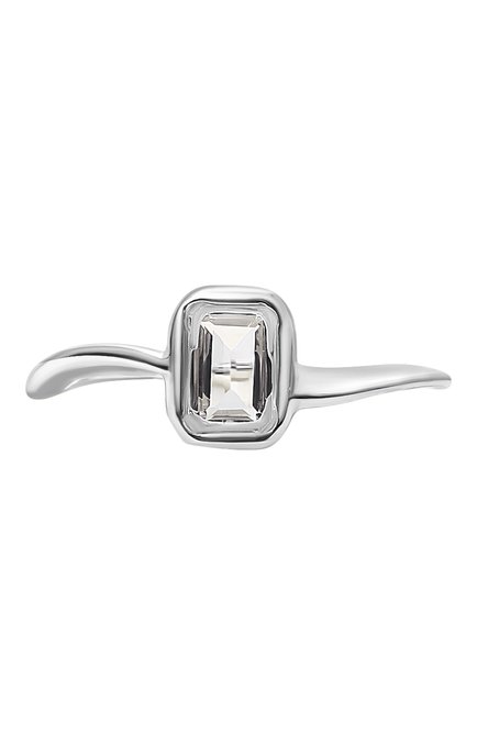 Мужского кольцо-волна с хрусталем MOONKA серебряного цвета по цене 7200 руб., арт. wav-r-crs | Фото 1