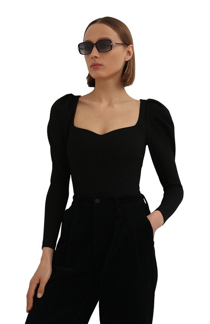 Женские солнцезащитные очки TOM FORD черного цвета, арт. TF923 01B | Фото 2 (Тип очков: С/з; Оптика Гендер: оптика-женское; Очки форма: Прямоугольные)