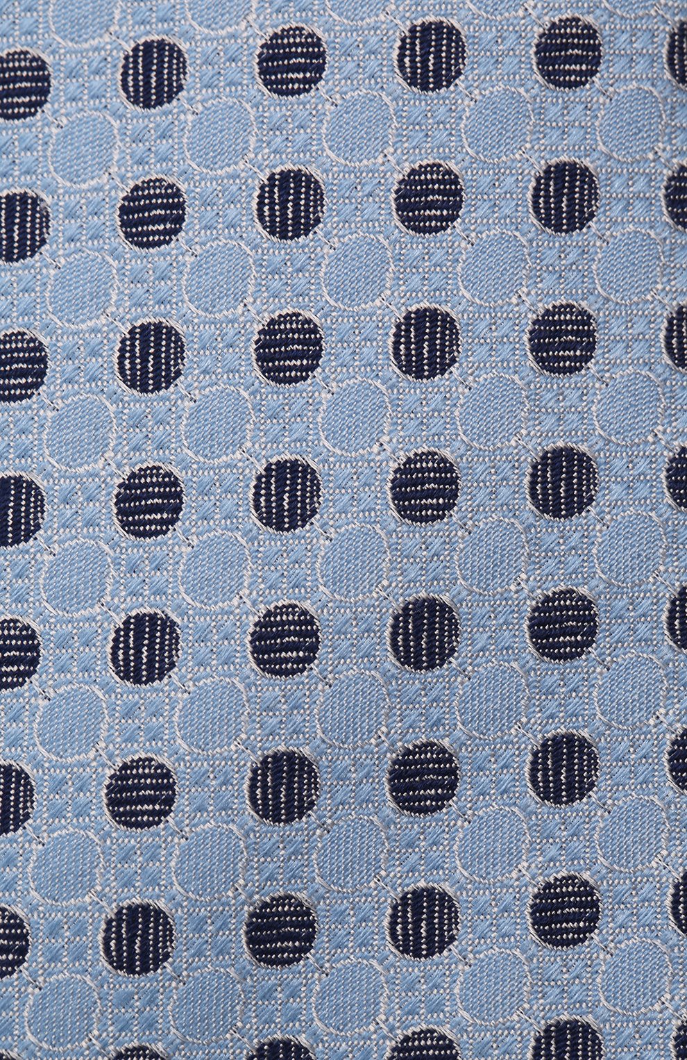 Мужской шелковый галстук LUIGI BORRELLI голубого цвета, арт. CR4502032/LC | Фото 4 (Принт: С принтом; Материал: Текстиль, Шелк)