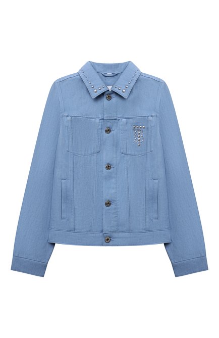 Детского джинсовая куртка BURBERRY голубого цвета по цене 58950 руб., арт. 8047737 | Фото 1