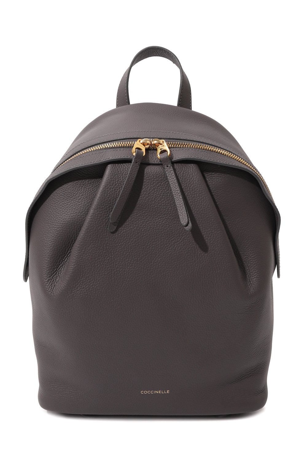 Женский рюкзак soft-wear COCCINELLE темно-серого цвета, арт. E1 P5A 14 01 01 | Фото 1 (Размер: medium; Материал: Натуральная кожа; Материал сплава: Проставлено; Драгоценные камни: Проставлено; Стили: Кэжуэл)