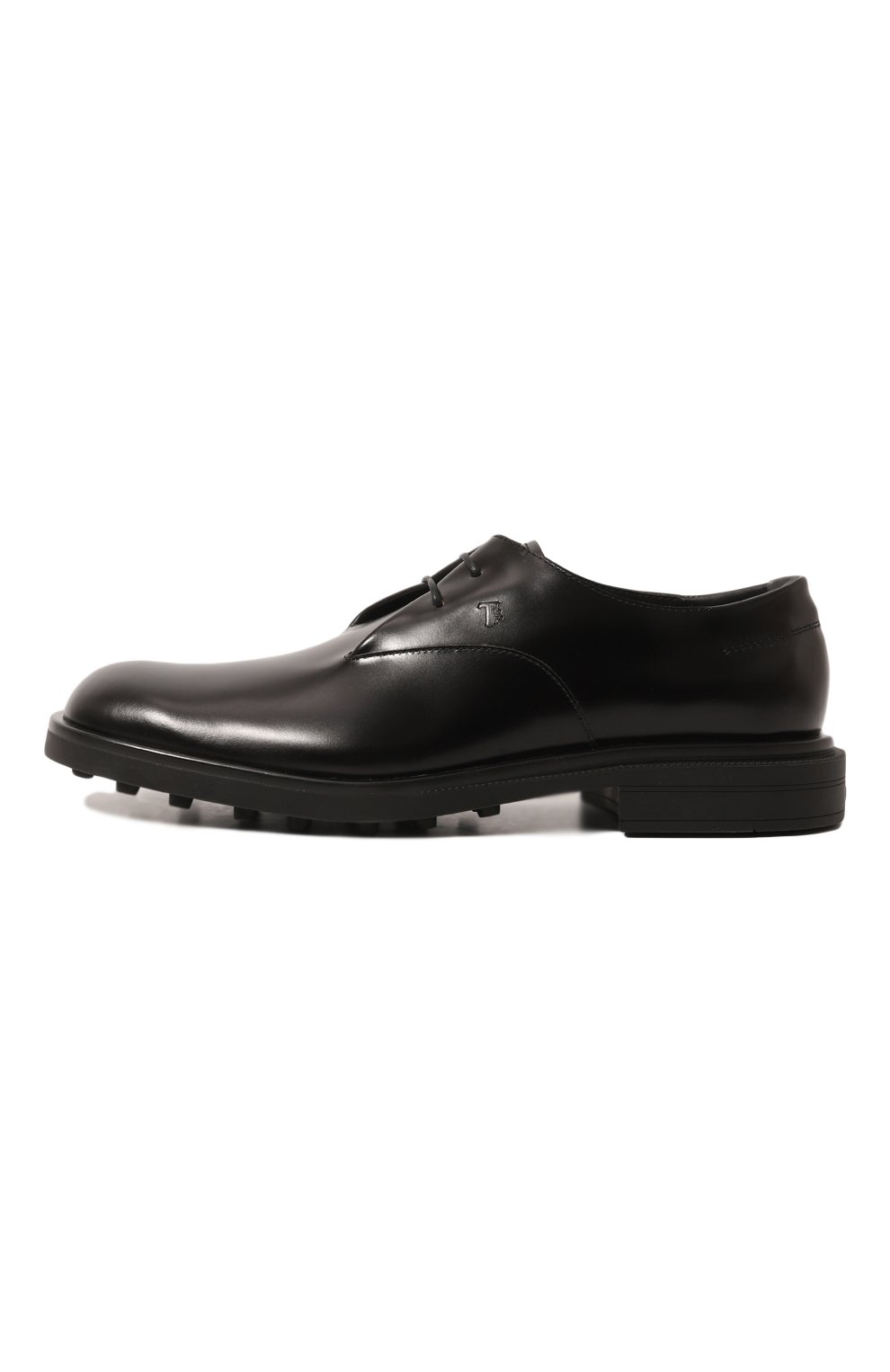 Мужские кожаные дерби TOD’S черного цвета, арт. XXM40K0GA50SOO/B999 | Фото 4 (Материал внутренний: Натуральная кожа; Стили: Классический)