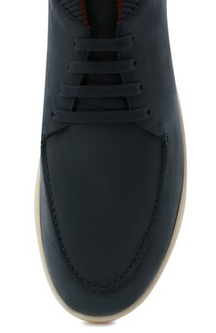Мужские кожаные ботинки soho LORO PIANA темно-синего цвета, арт. FAL2903 | Фото 5 (Мужское Кросс-КТ: Ботинки-обувь; Материал внутренний: Натуральная кожа; Материал утеплителя: Без утеплителя; Подошва: Плоская)
