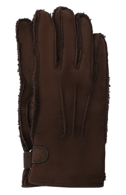 Мужские замшевые перчатки BRIONI темно-коричневого цвета, арт. 05SI0L/09727 | Фото 1 (Мужское Кросс-КТ: Кожа и замша; Материал: Замша, Натуральная кожа; Региональные ограничения белый список (Axapta Mercury): RU)