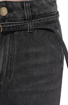 Женские джинсы ERIKA CAVALLINI черного цвета, арт. P3WW10 | Фото 5 (Силуэт Ж (брюки и джинсы): Широкие; Кросс-КТ: Деним; Длина (брюки, джинсы): Стандартные; Стили: Гранж; Материал сплава: Проставлено; Материал внешний: Хлопок, Деним; Драгоценные камни: Проставлено)