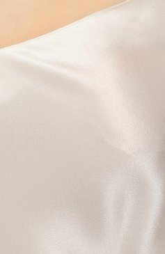 Женская шелковая сорочка LUNA DI SETA молочного цвета, арт. VLST08008 | Фото 5 (Материал внешний: Шелк; Материал сплава: Проставлено; Нос: Не проставлено)