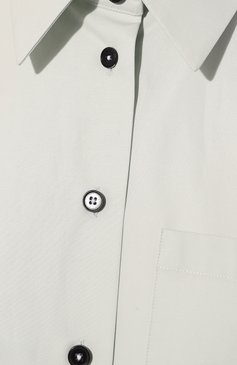 Женская хлопковая рубашка JIL SANDER голубого цвета, арт. J02DL0107/J45002 | Фото 5 (Принт: Без принта; Женское Кросс-КТ: Рубашка-одежда; Материал внешний: Хлопок; Стили: Кэжуэл)