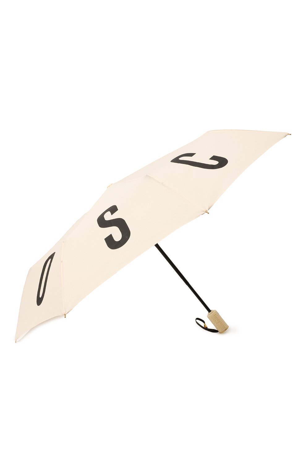 Женский складной зонт MOSCHINO кремвого цвета, арт. 8911-0PENCL0SE | Фото 2 (Материал: Текстиль, Синтетический материал, Металл)