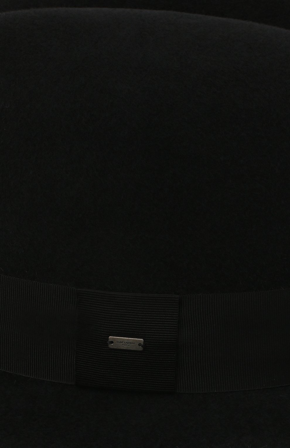 Женская фетровая шляпа SAINT LAURENT черного цвета, арт. 628281/3YG07 | Фото 4 (Материал: Текстиль, Шерсть; Материал сплава: Проставлено; Нос: Не проставлено)