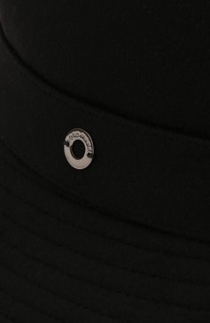 Женская кашемировая шляпа LORO PIANA черного цвета, арт. FAL2348 | Фото 4 (Материал: Текстиль, Кашемир, Шерсть; Материал сплава: Проставлено; Нос: Не проставлено)