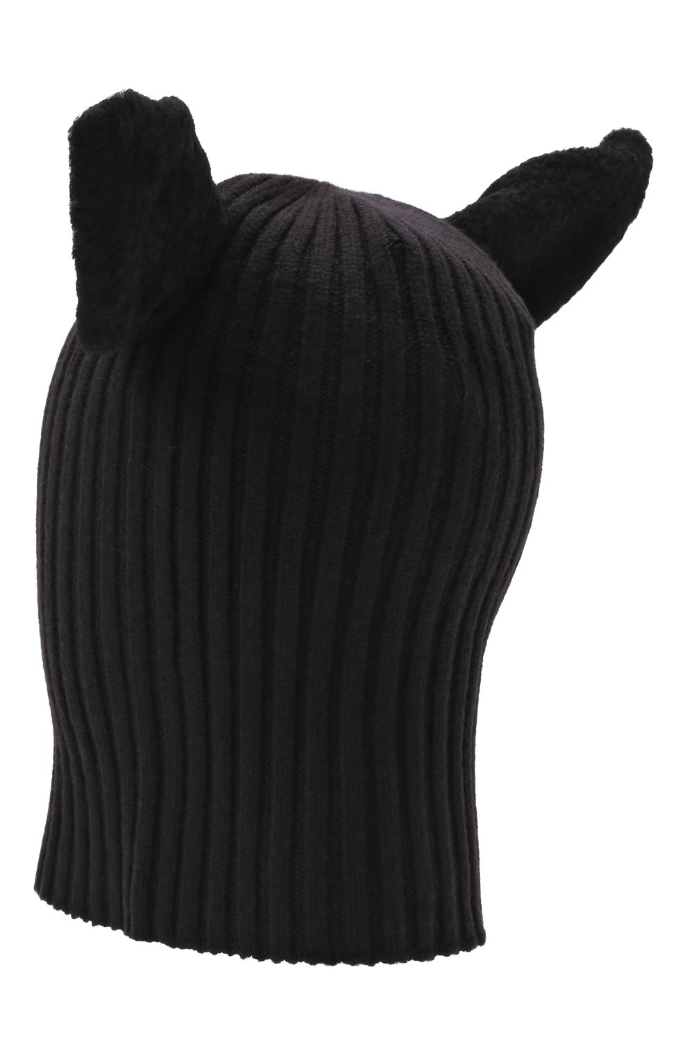 Женская шерстяная шапка BURBERRY черного цвета, арт. 8046472 | Фото 3 (Материал: Текстиль, Шерсть)