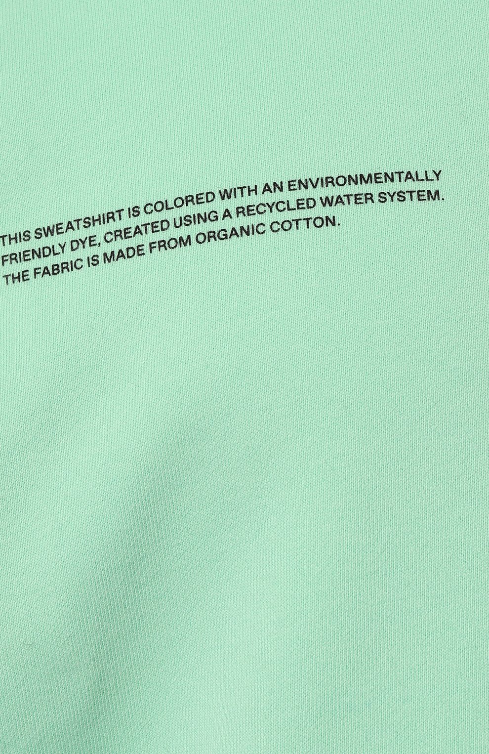 Мужские хлопковый свитшот PANGAIA зеленого цвета, арт. Organic Cotton Baggy Sweatshirt 20FCU03 | Фото 8 (Региональные ограничения белый список (Axapta Mercury): Не проставлено; Женское Кросс-КТ: Свитшот-спорт, Свитшот-одежда; Нос: Не проставлено; Стили: Спорт-шик)