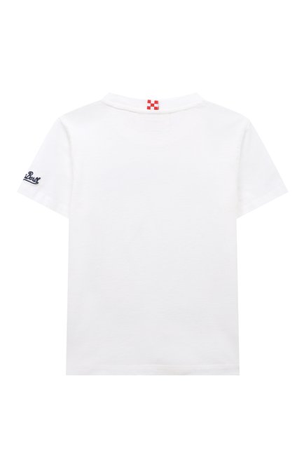 Детская хлопковая футболка MC2 SAINT BARTH белого цвета, арт. STBK/TSHIRT B0Y/04786D | Фото 2 (Материал внешний: Хлопок; Драгоценные камни: Проставлено; Материал сплава: Проставлено; Рукава: Короткие)