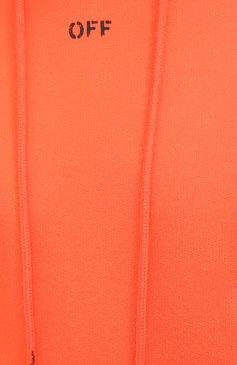 Мужской хлопковое худи OFF-WHITE оранжевого цвета, арт. 0MBB034E20FLE0042010 | Фото 5 (Рукава: Длинные; Длина (для топов): Стандартные; Принт: С принтом; Мужское Кросс-КТ: Худи-одежда; Материал внешний: Хлопок)