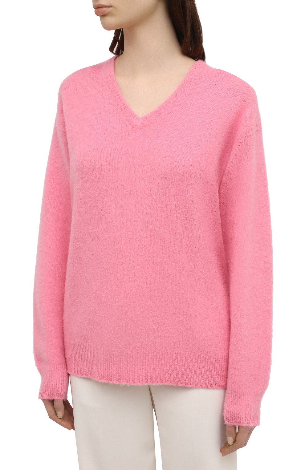 Женский кашемировый пуловер TOM FORD розового цвета, арт. MAK1049-YAX293 | Фото 3 (Материал внешний: Шерсть, Кашемир; Рукава: Длинные; Длина (для топов): Стандартные; Региональные ограничения белый список (Axapta Mercury): RU; Стили: Классический; Женское Кросс-КТ: Пуловер-одежда)