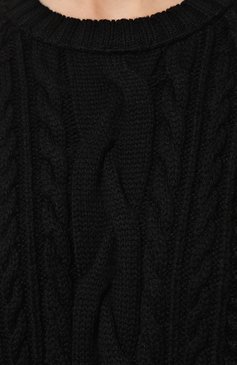 Женское шерстяное платье DICE KAYEK черного цвета, арт. FW22K80710/PSM | Фото 5 (Материал внешний: Шерсть; Длина Ж (юбки, платья, шорты): Мини; Случай: Повседневный; Кросс-КТ: Трикотаж; Материал сплава: Проставлено; Нос: Не проставлено; Драгоценные камни: Проставлено; Рукава: 3/4; Женское Кросс-КТ: Платье-одежда; Стили: Кэжуэл)