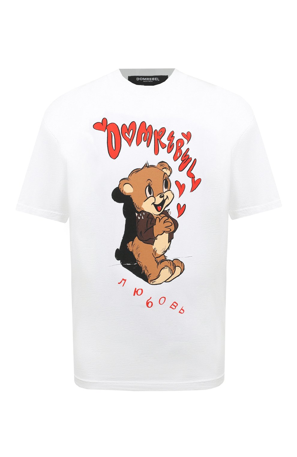 Хлопковая футболка DOMREBEL B00M B00M/T-SHIRT, цвет белый, размер 50