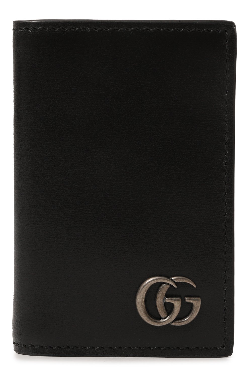 Мужской кожаный футляр для кредитных карт GUCCI черного цвета, арт. 547075 0YK0N | Фото 1 (Материал: Натуральная кожа)