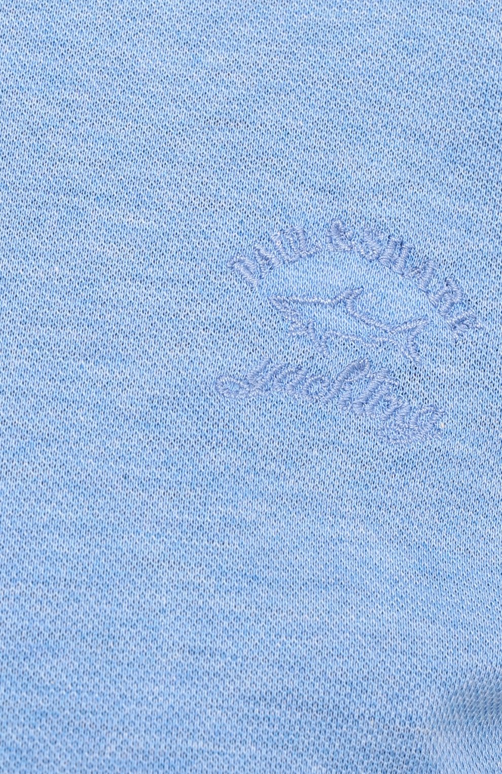 Мужская хлопковая футболка PAUL&SHARK голубого цвета, арт. 21411004/C00/3XL-6XL | Фото 5 (Принт: Без принта; Рукава: Короткие; Длина (для топов): Удлиненные; Материал внешний: Хлопок; Размерность: Маломерит; Стили: Кэжуэл)