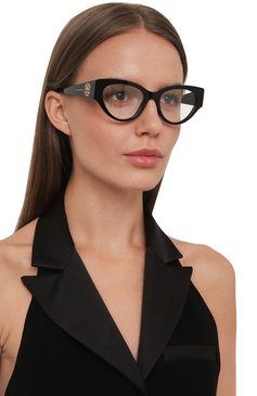 Женские оправа ALEXANDER MCQUEEN черного цвета, арт. AM0380 001 | Фото 2 (Тип очков: Оправа; Оптика Гендер: оптика-женское; Очки форма: Cat-eye)