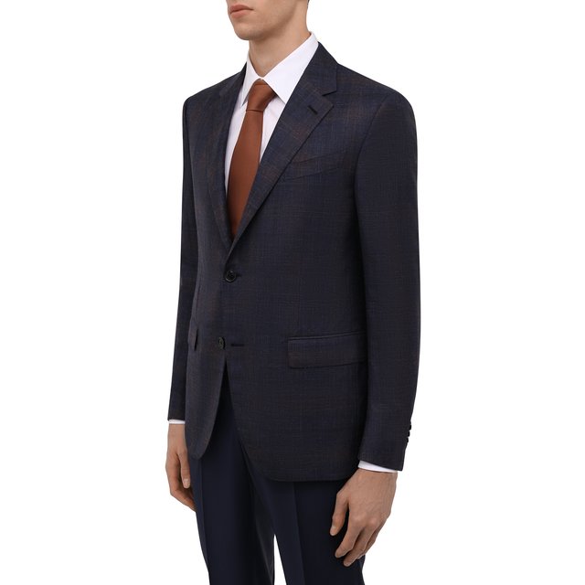 Пиджак из шерсти и шелка Ermenegildo Zegna  359015/15M220 Фото 3