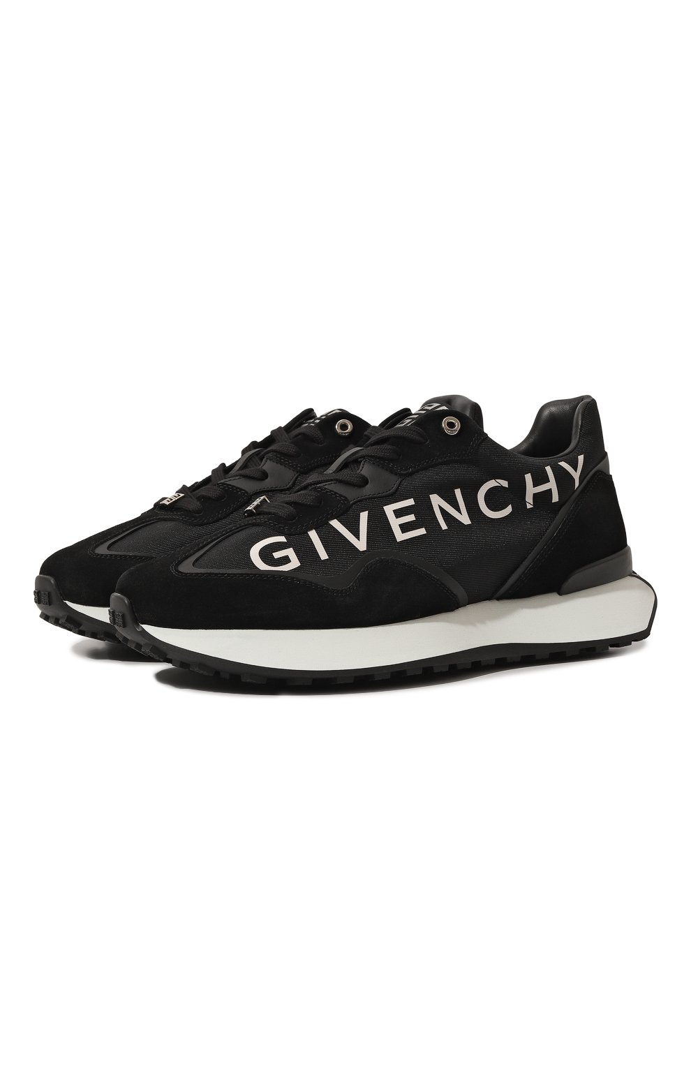 Кроссовки и кеды Givenchy, Комбинированные кроссовки GIV Runner Givenchy, Италия, Чёрный, Кожа: 100%; Подкладка-кожа: 100%; Подкладка-текстиль: 100%; Подошва-резина: 100%; Отделка-нейлон: 100%;, 13377213  - купить