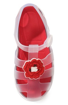 Детские сандалии DOLCE & GABBANA прозрачного цвета, арт. DN0184/AF604 | Фото 4 (Материал внутренний: Текстиль; Материал внешний: Пластик, Резина)