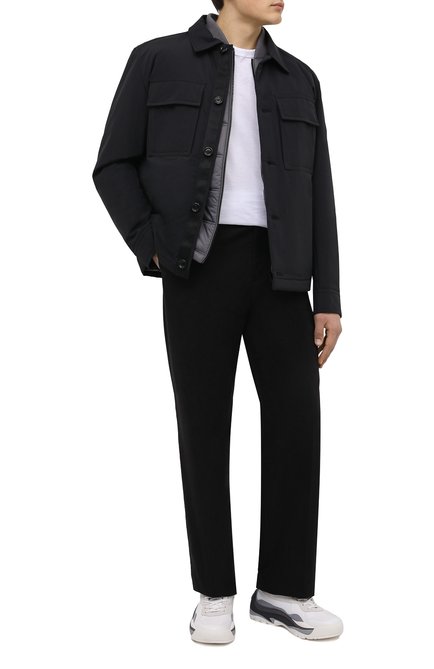 Мужская комплект из куртки и жилета BOSS черного цвета, арт. 50460737 | Фото 2 (Материал внешний: Синтетический материал; Рукава: Длинные; Длина (верхняя одежда): Короткие; Кросс-КТ: Куртка; Стили: Кэжуэл; Региональные ограничения белый список (Axapta Mercury): RU; Мужское Кросс-КТ: утепленные куртки)
