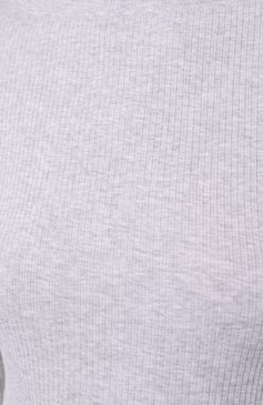 Женский хлопковый пуловер BRUNELLO CUCINELLI светло-серого цвета, арт. MP990BM108 | Фото 5 (Рукава: Длинные; Длина (для топов): Стандартные; Материал сплава: Проставлено; Материал внешний: Хлопок; Женское Кросс-КТ: Пуловер-одежда; Драгоценные камни: Проставлено; Стили: Кэжуэл)