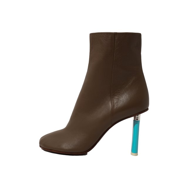 фото Кожаные ботильоны на контрастном каблуке vetements