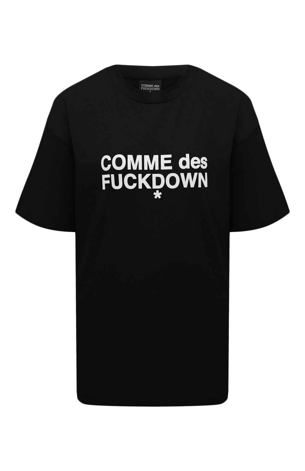 Женская черная хлопковая футболка COMME DES FUCKDOWN купить в интернет ...