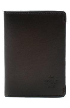 Мужской кожаный футляр для кредитных карт BERLUTI темно-коричневого цвета, арт. N211842 | Фото 1 (Материал: Натуральная кожа; Материал сплава: Проставлено; Нос: Не проставлено)