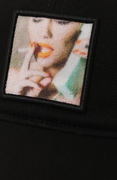 Мужской хлопковая бейсболка LIMITATO черного цвета, арт. ADDICT/CAP | Фото 4 (Материал: Текстиль, Хлопок)